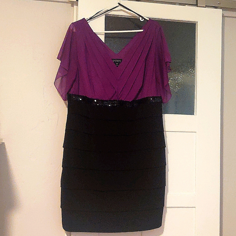 Purple and Black Cocktail Dress